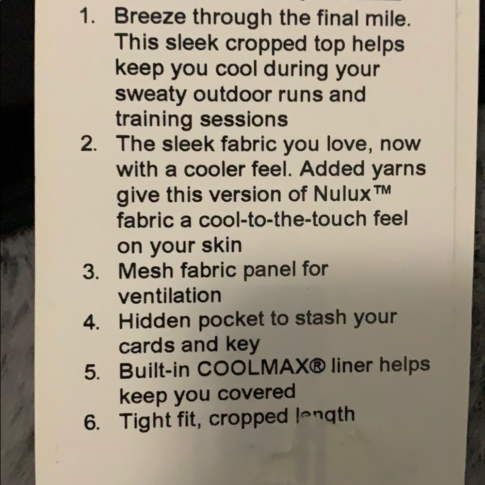 Lululemon Crop Top - Picture 4 of 4
